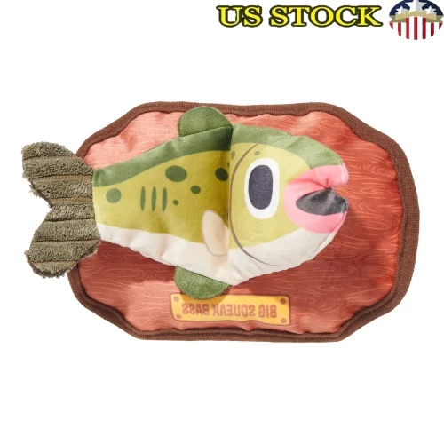 Singing Bass Big Squeak Plush Dog Toy